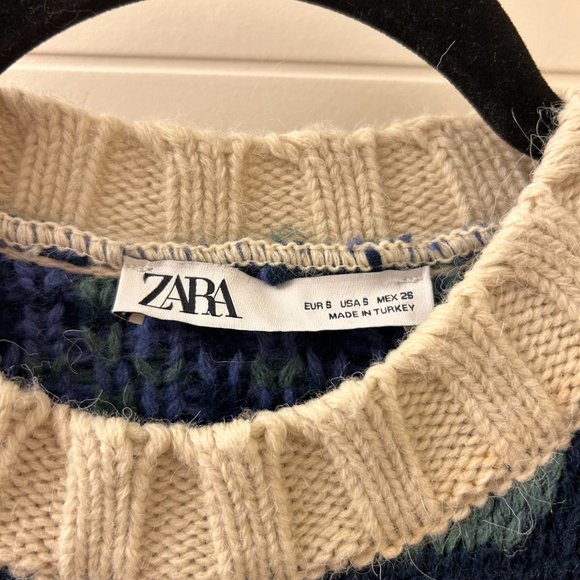 Zara Patchwork Knit Sweater Limited Edition Size S - Picture 2 of 15